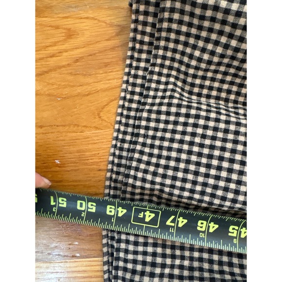 Esby Philippa Gingham Tiered Midi Dress Black Cream Puff Sleeve Large - Picture 6 of 6